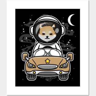 Astronaut Car Dogelon Mars Coin To The Moon Crypto Token Cryptocurrency Wallet Birthday Gift For Men Women Kids Posters and Art